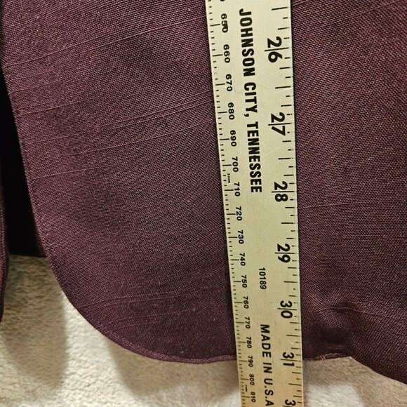 Liz Baker Essentials Skirt Suit Set Womens 16 Dark Purple notched Pleated career - Picture 5 of 12